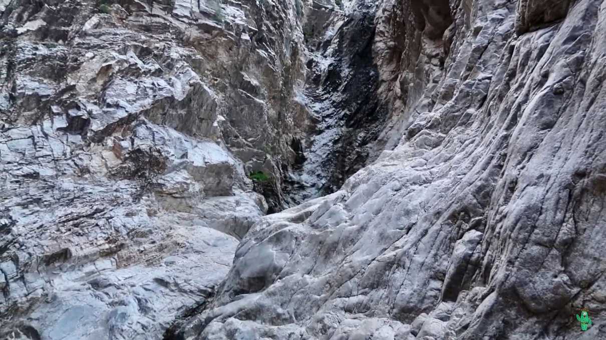 The waterfall, barely flowing at White Tank Mountain Regional Park