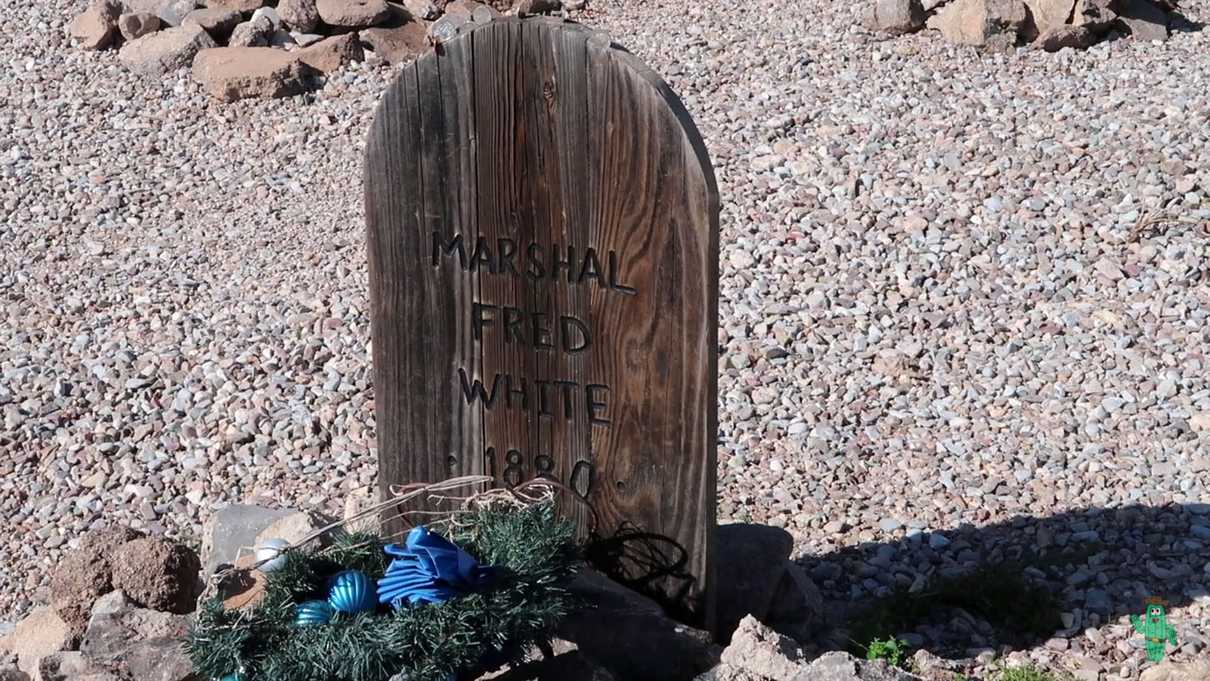 Grave marker for Tombstone Marshal Fred White