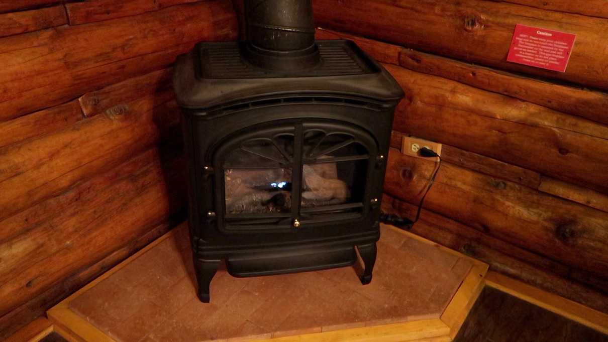 Gas furnace in cabin 16 at the Butterfly Garden Inn