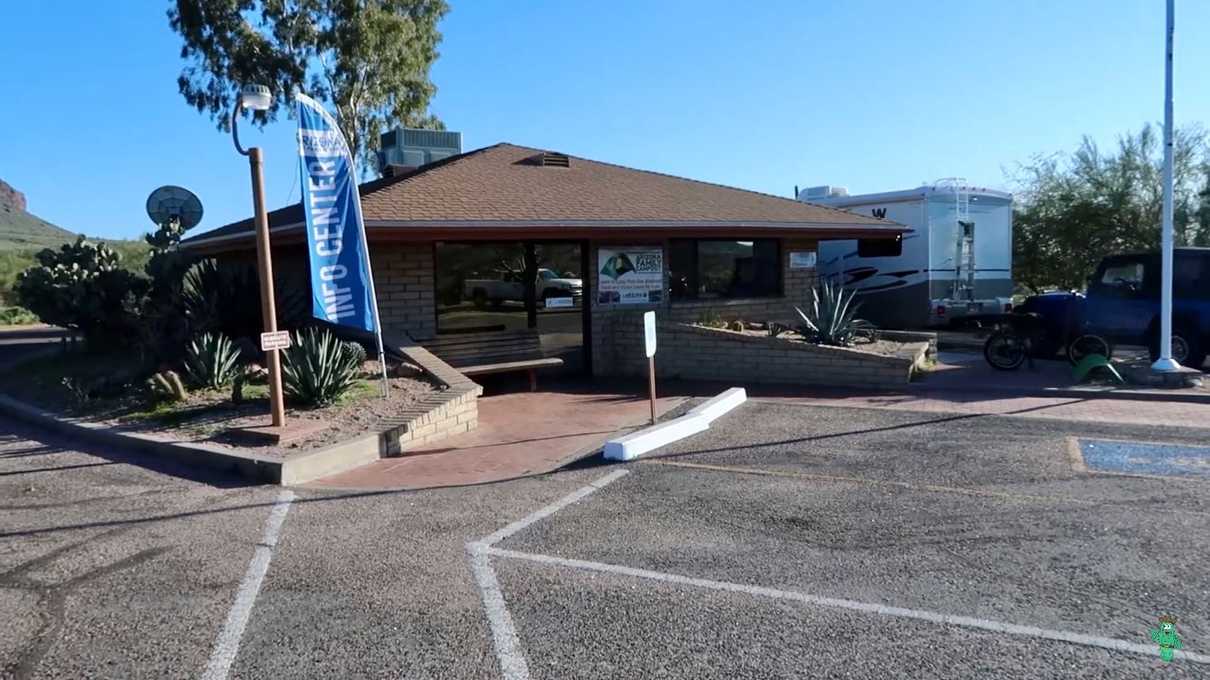 The check-in station at Lost Dutchman State Park