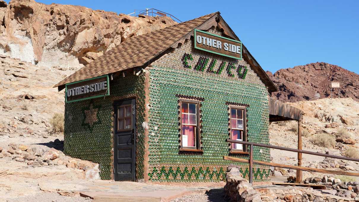 House made of green bottles