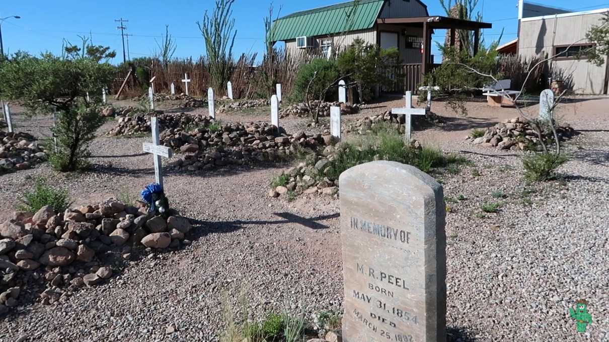 Rows of graves at Boothill Graveyard