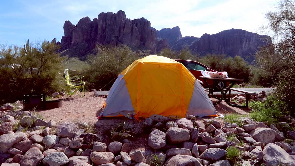 My campsite at Lost Dutchman State Park Campround