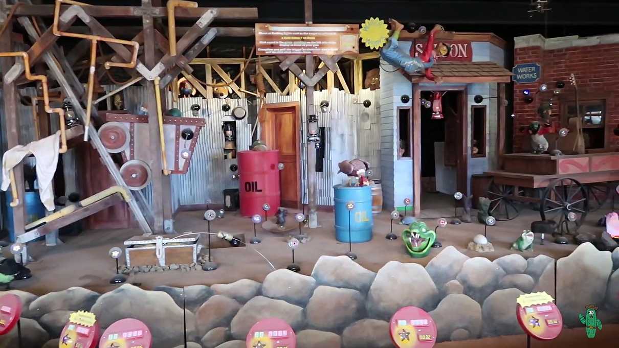 Western themed shooting gallery targets