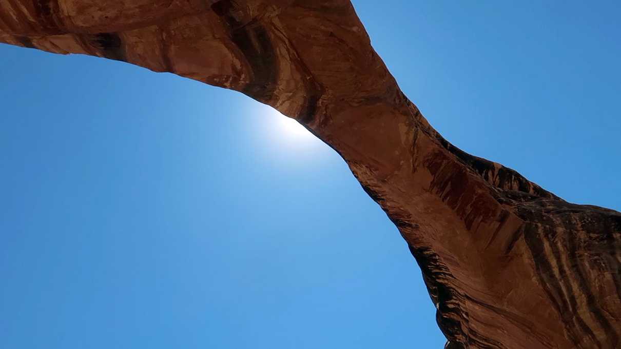 The view of Sipapu Bridge from Underneath