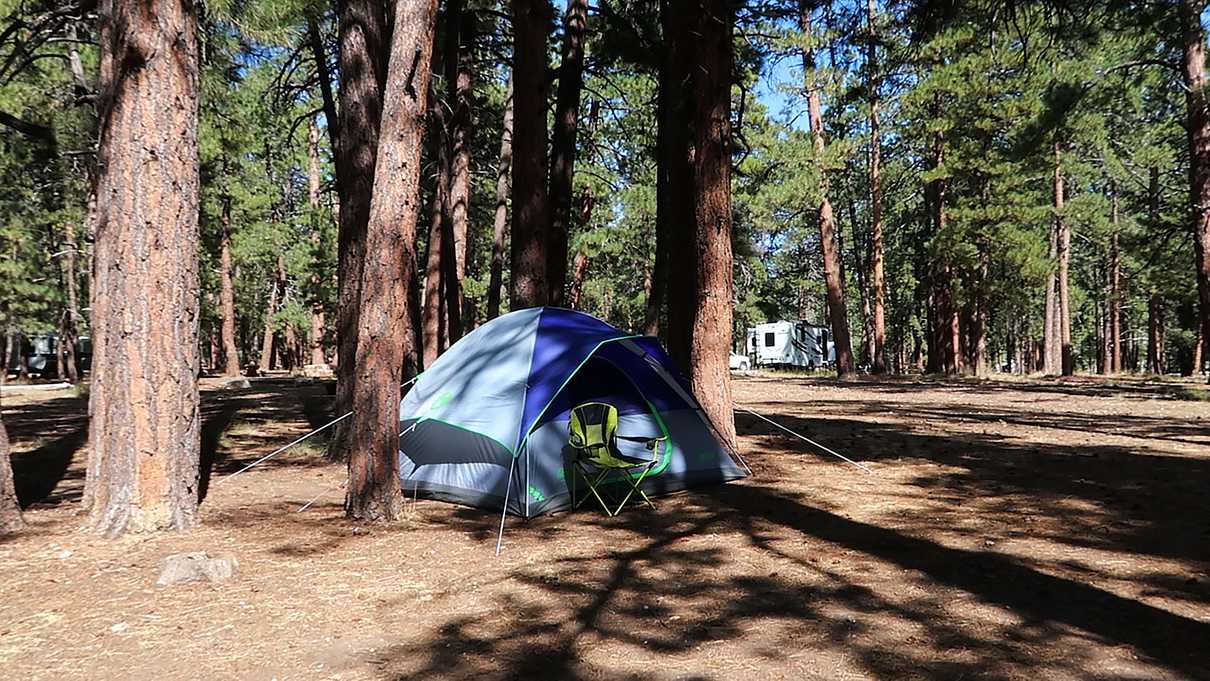 A campsite at North Rim Campground Grand Canyon