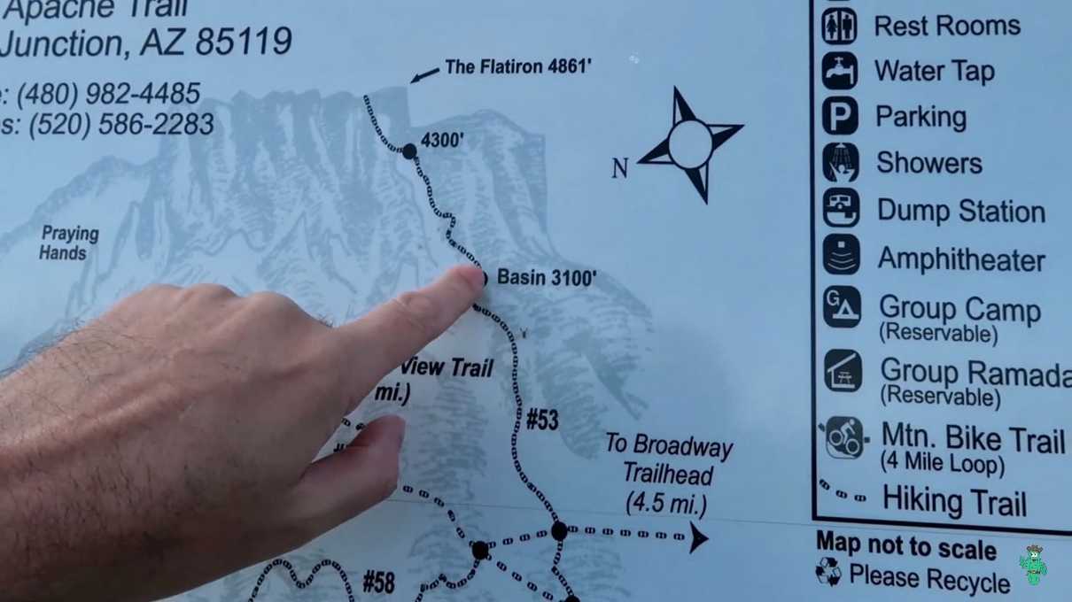 A map of the Siphon Draw trail