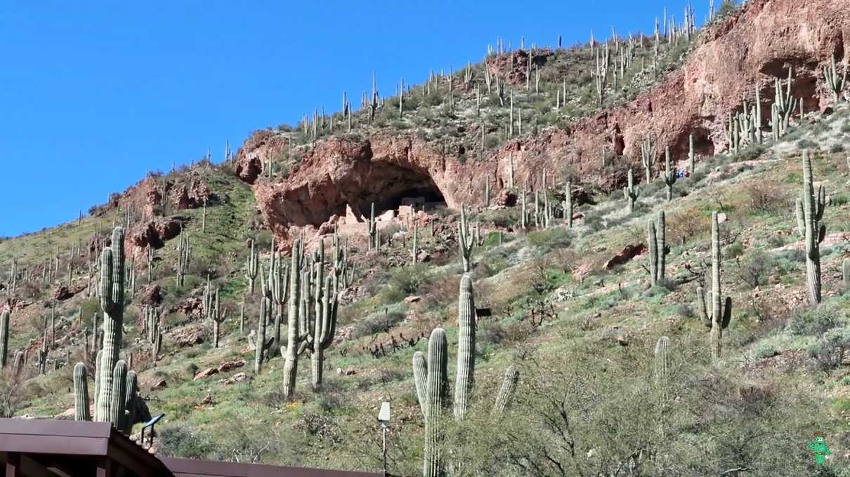 The Lower Ruin at Tonto National Monument seen from below