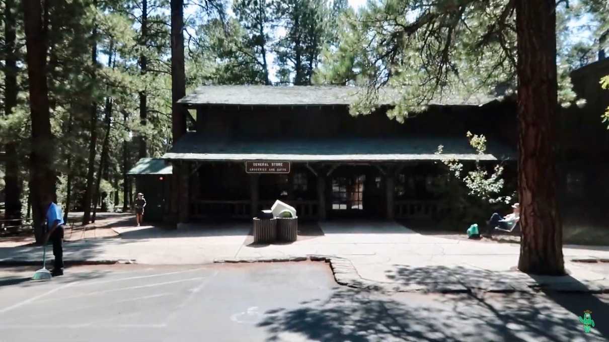 Standing in front of the North Rim campground General Store