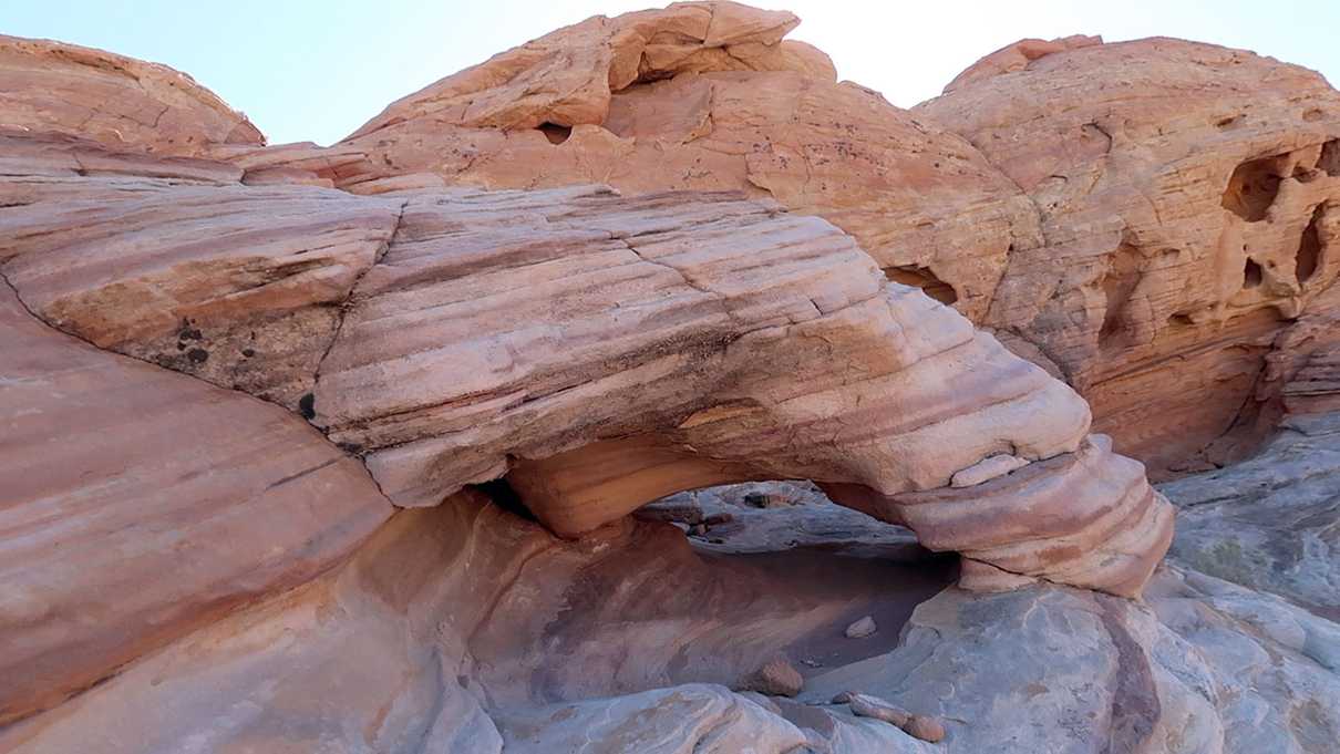A rare striped arch at Valley of Fire State Park