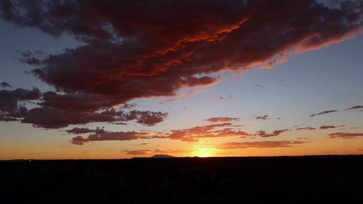 Beautiful sunset at Homolovi State Campground