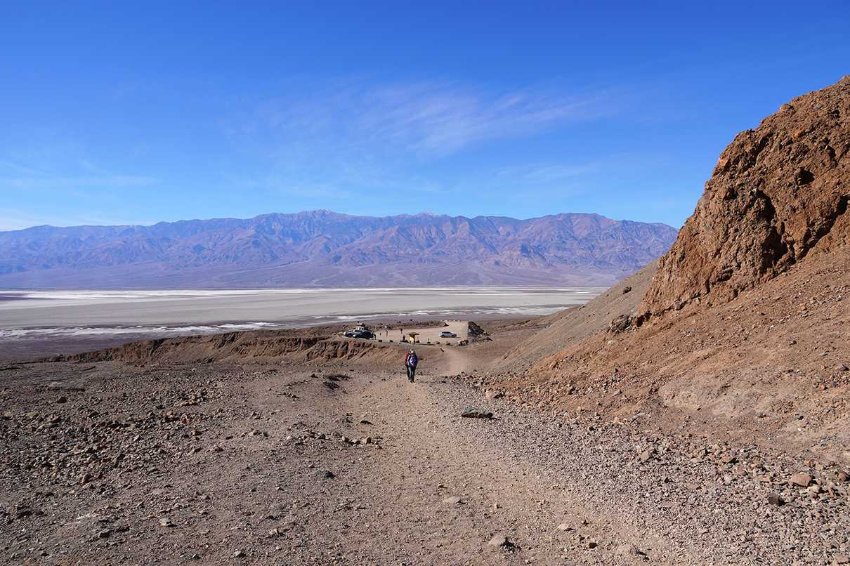 The view near the Natural Bridge trailhead at Death Valley National Park