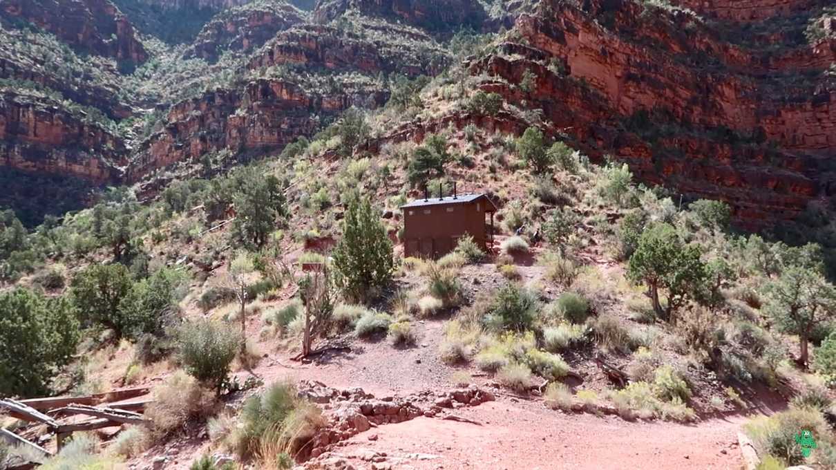 Vault Toilets at the 3 mile rest house off the Bright Angel Trail at Grand Canyon South Rim