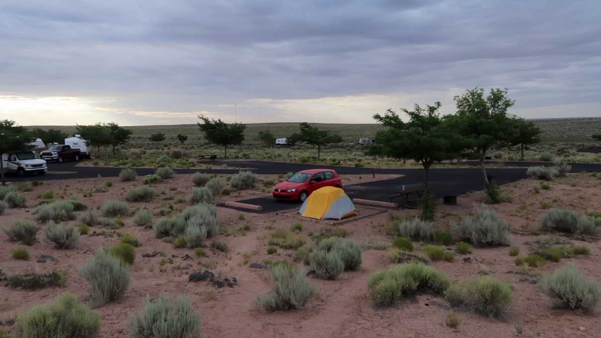 A view of Homolovi State Park Campground