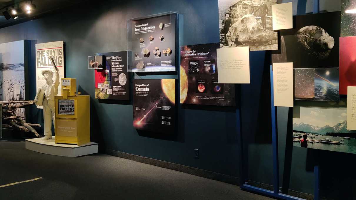 Museum hallway with educational signage