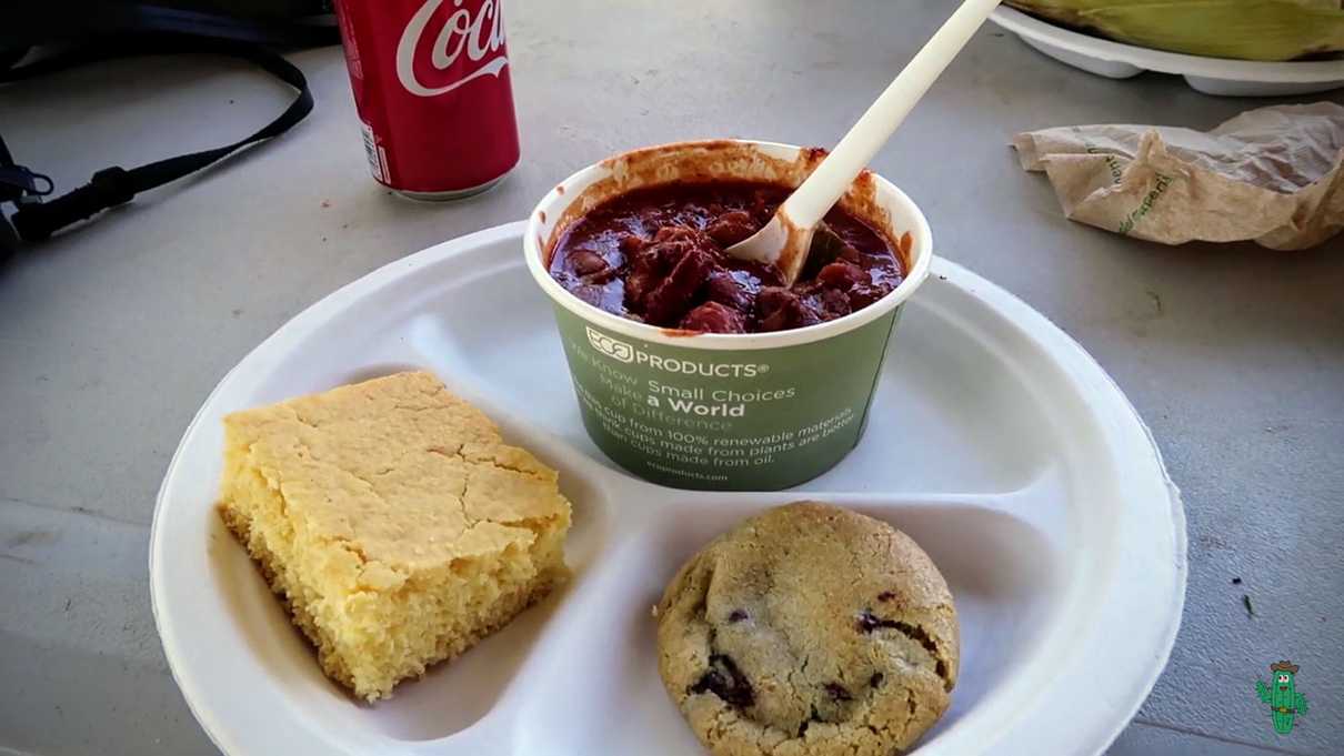 A chili dinner at Schnepf Farm's Pumpkin and Chili Party