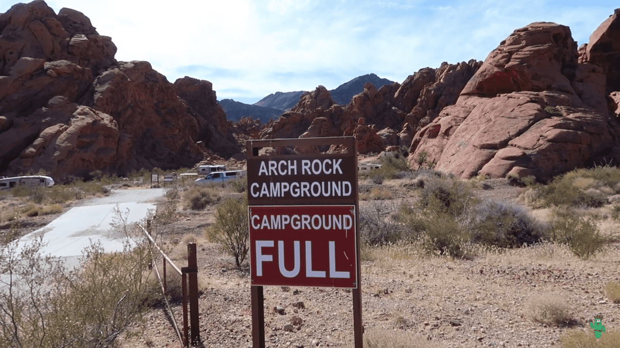 Campground Full Sign at Arch Rock Campground